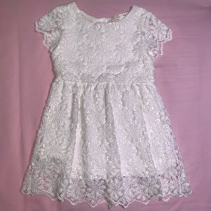 ZARA Kids white lace dress